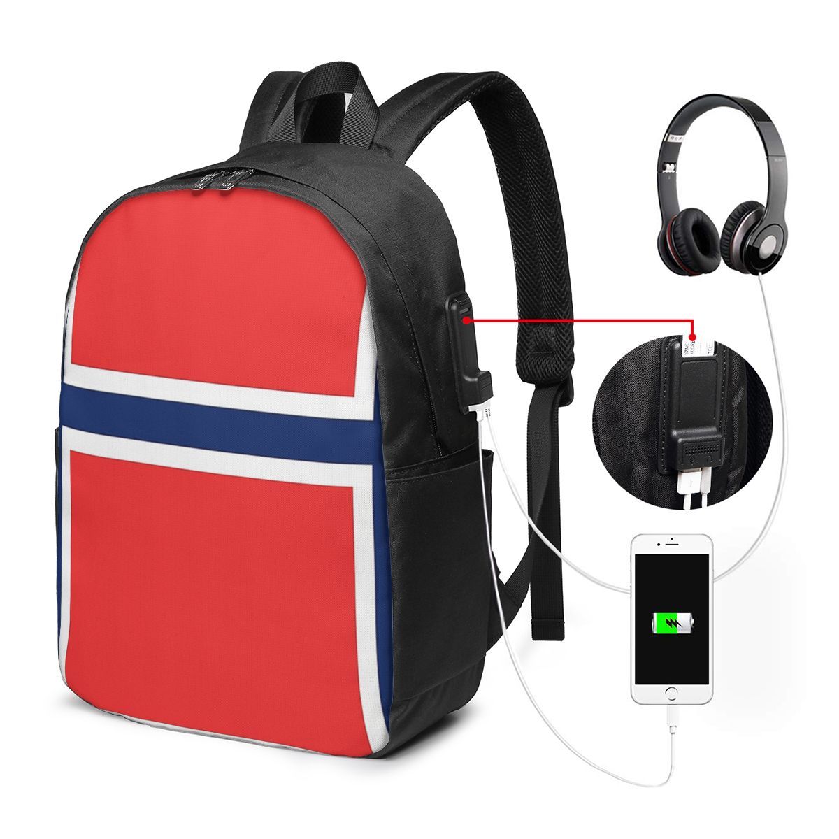Zaino con bandiera norvegese,  - Laptop Bag recensione e prezzo