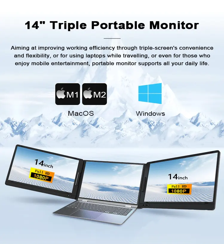 Monitor portatile triplo profe - Laptop Stand recensione e prezzo