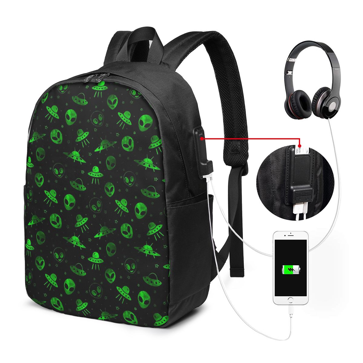 Zaino con motivo Alieni e UFO, - Laptop Bag recensione e prezzo